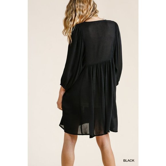 Umgee Dress Women's Floral Embroidered Babydoll - Picture 3 of 3